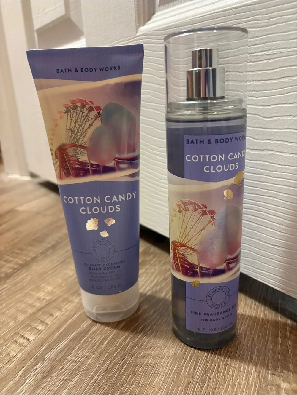 New Bath & Body Works Cotton Candy Clouds Set